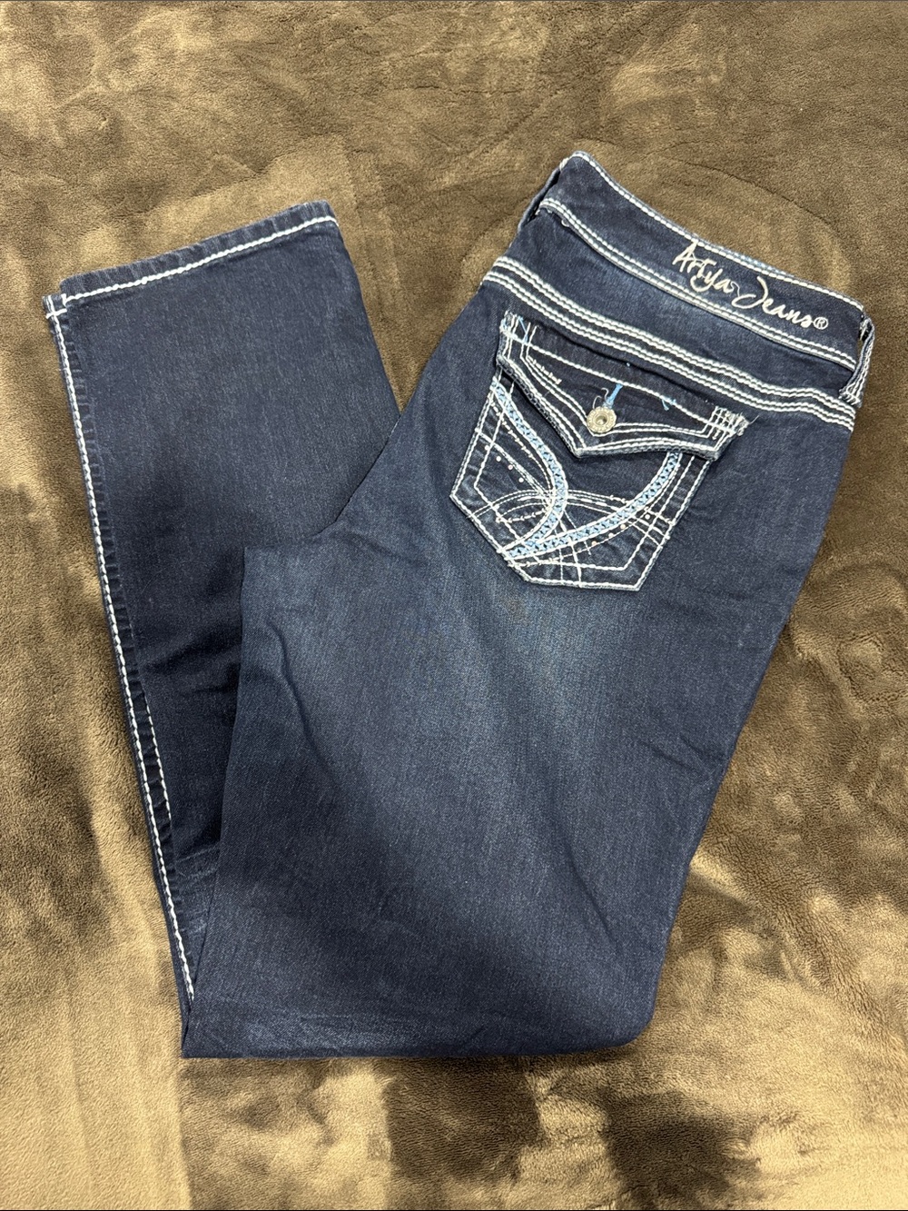 Dark Blue Women's straight Jeans